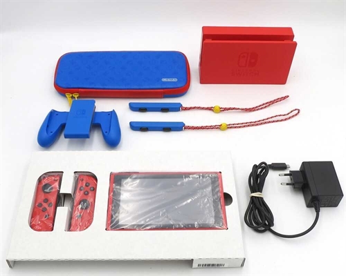 Nintendo Switch - Mario Red & Blue Edition - Complete In Box - Console - SNR XKJ10060579194 (A Grade) (Used)
